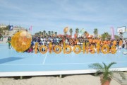Campo na praia
